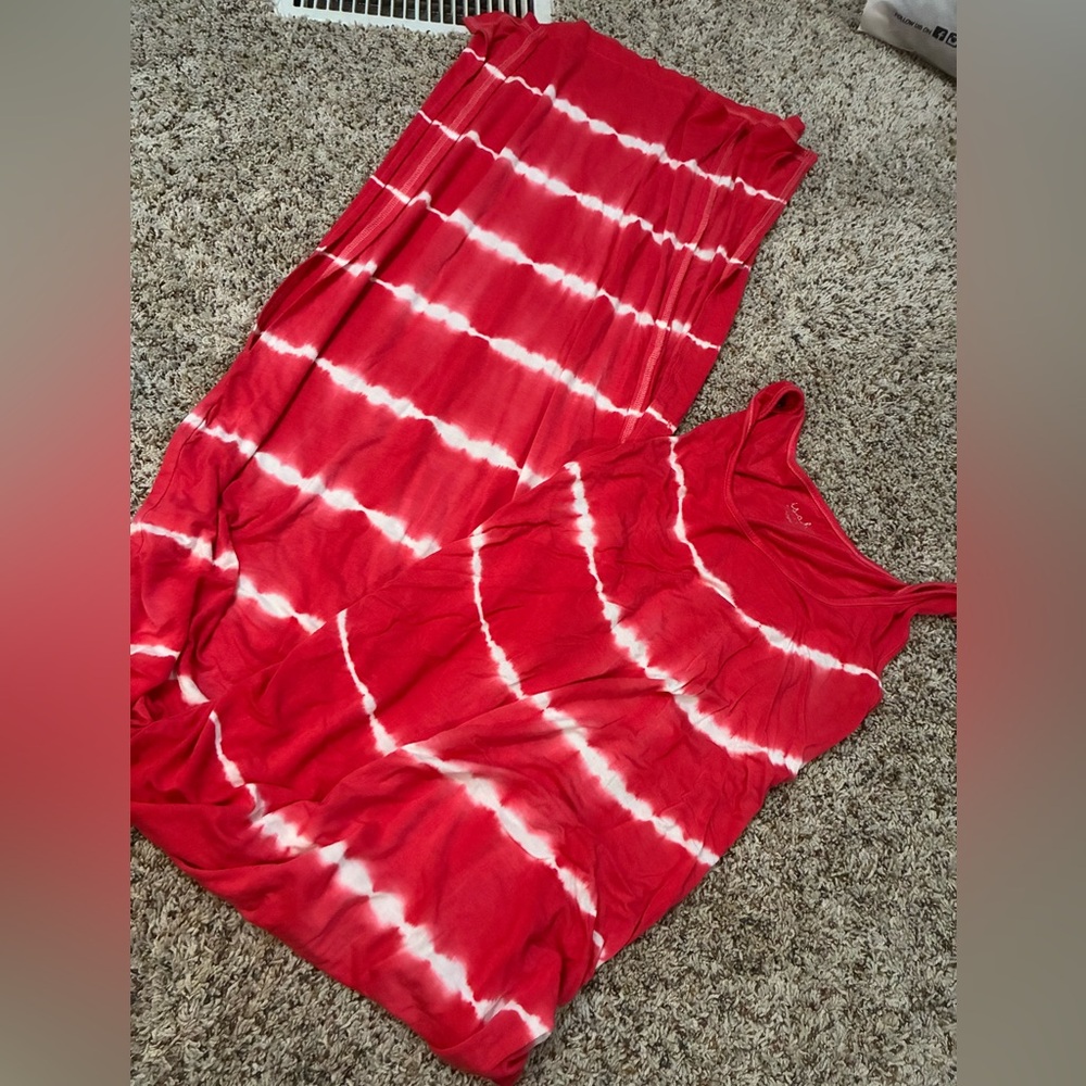 Isabel Maternity by Ingrid & Isabel Red Tie Dye Maxi dress